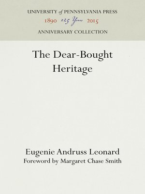 cover image of The Dear-Bought Heritage